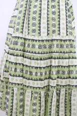 画像4: Jane Marple Dans Le Salon / Autumn gardenスウィッチングスカート M ピスタチオ×アイボリー H-26-04-25-1031-JM-SK-KB-ZH (4)