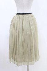 画像2: MARBLE / プリーツシフォンスカート  グリーン H-26-04-25-1032-GO-SK-KB-ZH (2)