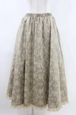 画像1: STEAM / 総柄ロングスカート  ベージュ H-26-04-25-1034-HN-SK-KB-ZH (1)