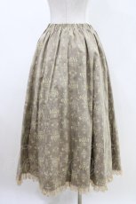 画像2: STEAM / 総柄ロングスカート  ベージュ H-26-04-25-1034-HN-SK-KB-ZH (2)