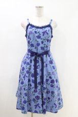 画像1: Emily Temple cute / Stained Glass ROSEキャミソールワンピース M ブルー H-26-04-25-1005-ET-OP-AK-ZH (1)