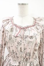 画像4: Melody BasKet / Rose Princessブラウスワンピース M ピンク H-26-04-25-1006-LO-OP-KB-ZH (4)