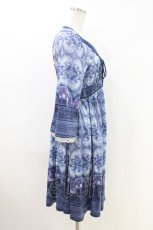 画像2: OZZ ANGELO / 宗教画プリントワンピース  ブルー H-26-04-25-1009-OO-OP-KB-ZH (2)