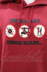 画像4: Candy Stripper / THREE RULES HOODIE  レッド H-26-04-25-1013-PU-TO-KB-ZH (4)