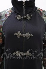 画像4: Qutie Frash / 和柄切替ZIPパーカー  黒 H-26-04-25-1015-QU-TO-AK-ZH (4)