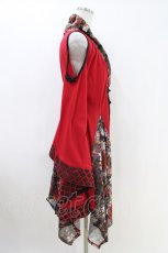 画像2: Qutie Frash / 肩あき着物カーデ  赤 H-26-04-25-1016-QU-JA-AK-ZH (2)