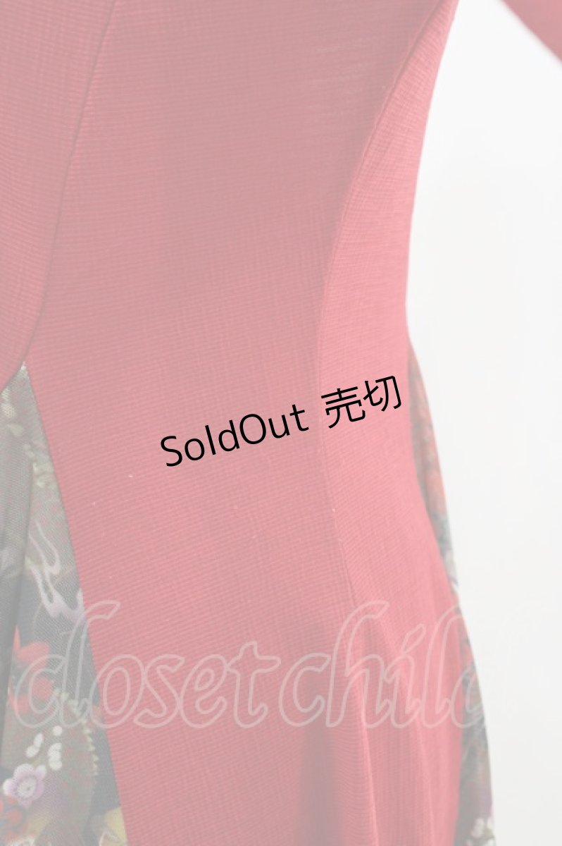 画像6: Qutie Frash / 肩あき着物カーデ  赤 H-26-04-25-1016-QU-JA-AK-ZH (6)