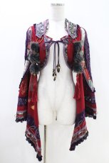 画像1: Ozz oneste / レース切替着物ボレロ  ワイン×パープル H-26-04-25-1017-OO-TO-KB-ZH (1)