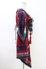 画像2: Ozz oneste / レース切替着物ボレロ  ワイン×パープル H-26-04-25-1017-OO-TO-KB-ZH (2)