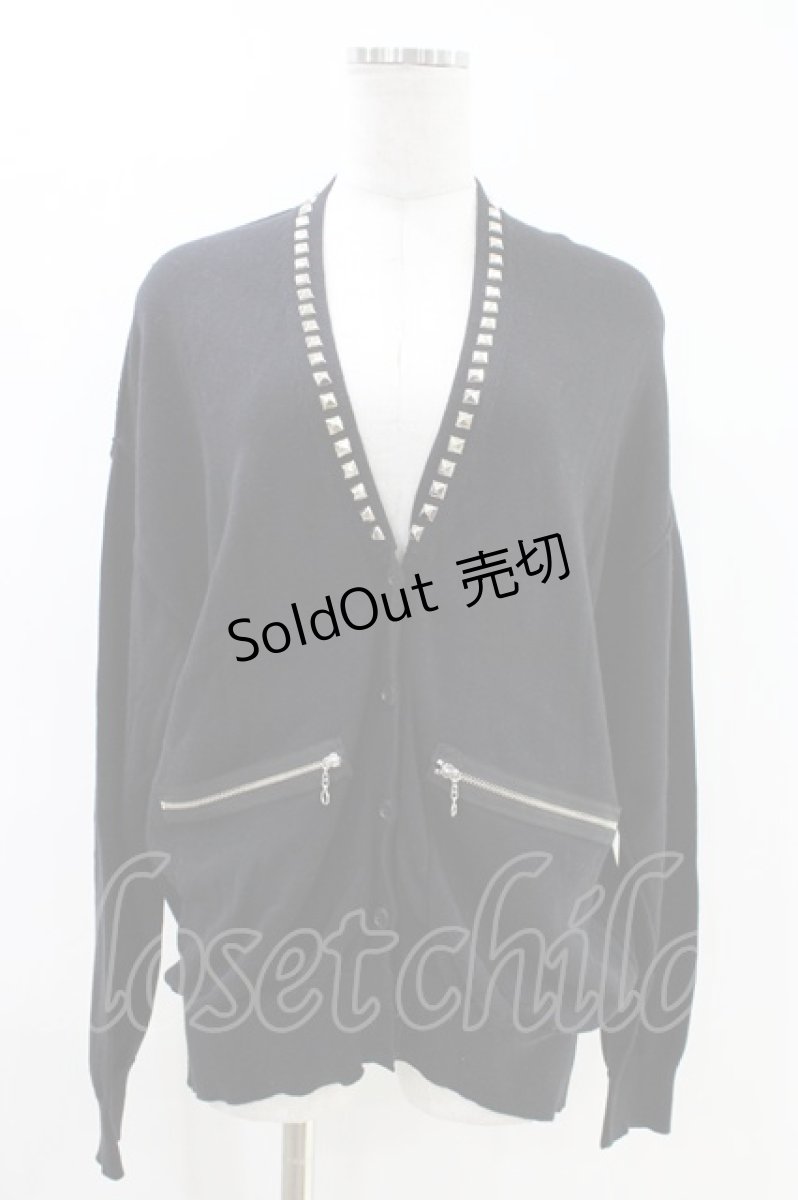 画像1: HYSTERIC GLAMOUR / スタッズカーディガン FREE 黒 H-26-04-25-1019-PU-TO-AK-ZH (1)