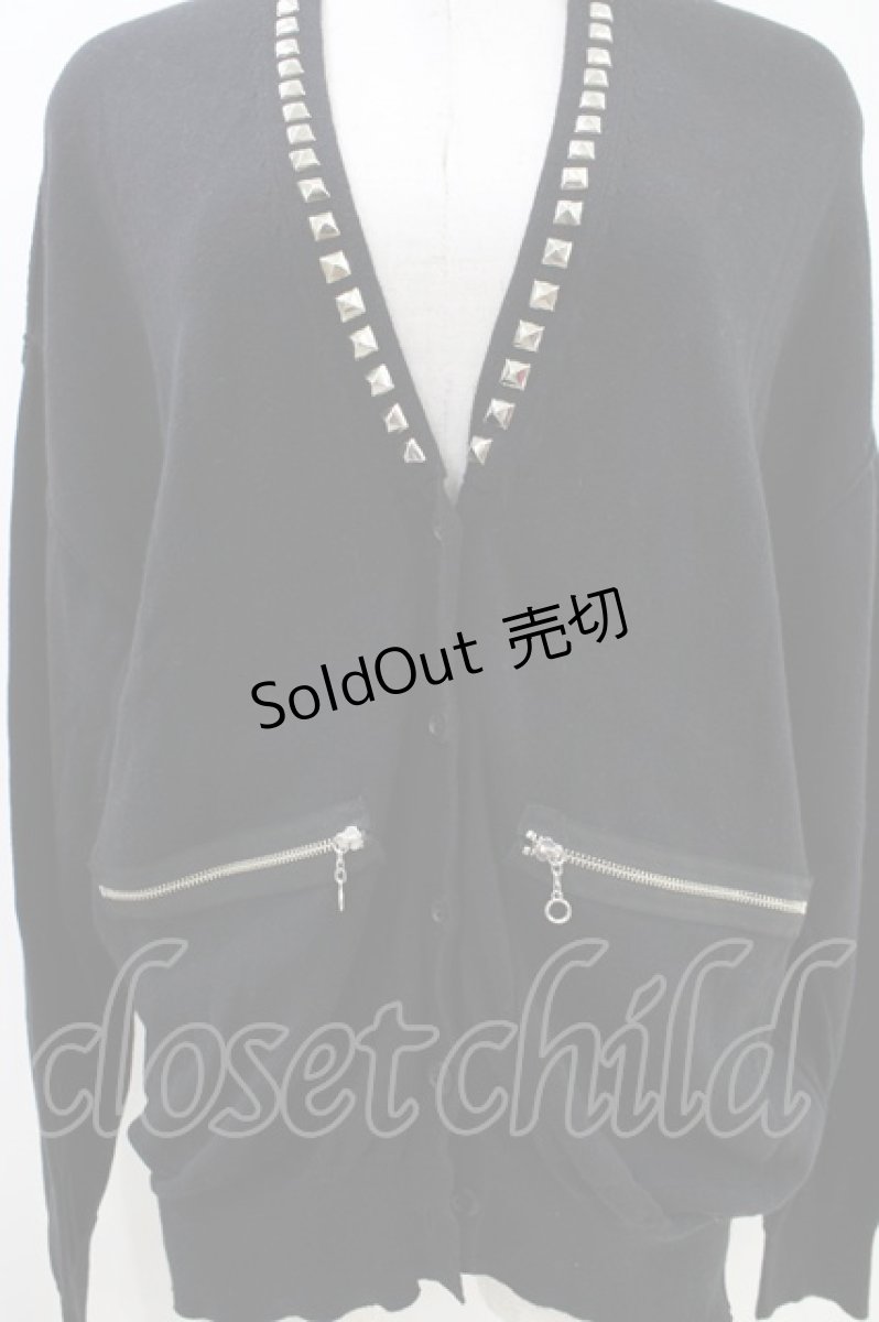 画像3: HYSTERIC GLAMOUR / スタッズカーディガン FREE 黒 H-26-04-25-1019-PU-TO-AK-ZH (3)