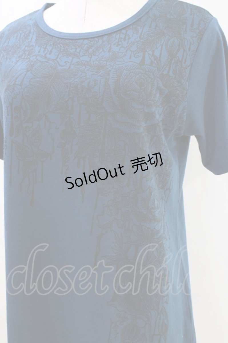 画像3: ALGONQUINS / プリント半袖カットソー 1 青 H-26-04-25-1021-AL-TO-AK-ZH (3)