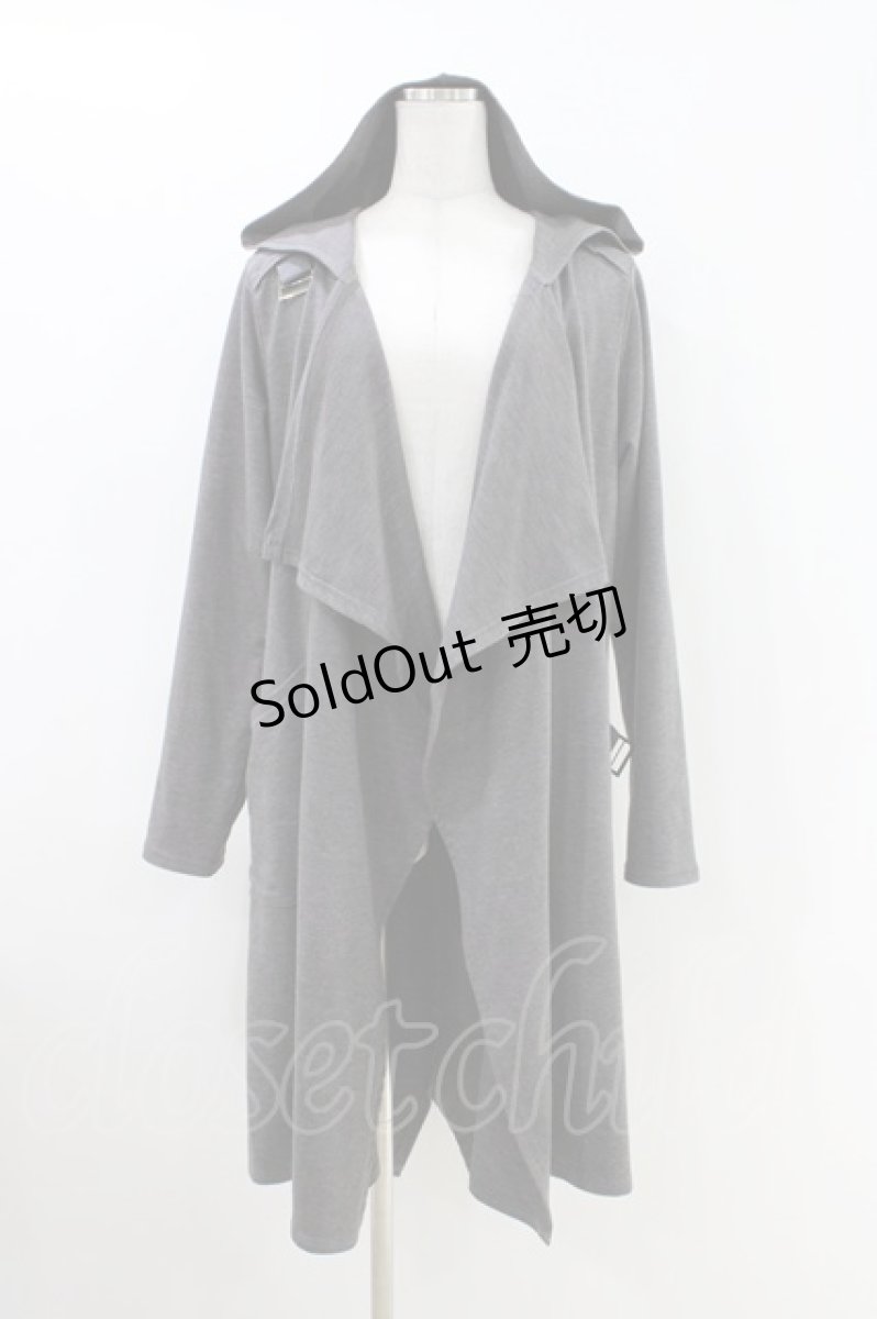 画像1: ALGONQUINS / フード付きロングカーデ F グレー H-26-04-25-1023-AL-TO-AK-ZH (1)