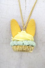 画像1: Q-pot. / イースターバニーカップケーキネックレス  ミント H-26-04-25-011-QP-AC-KB-ZH (1)