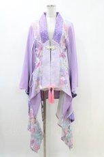 画像1: Qutie Frash / 着物ロングカーデ FREE パープル H-26-04-25-013-QU-TO-AK-ZH (1)