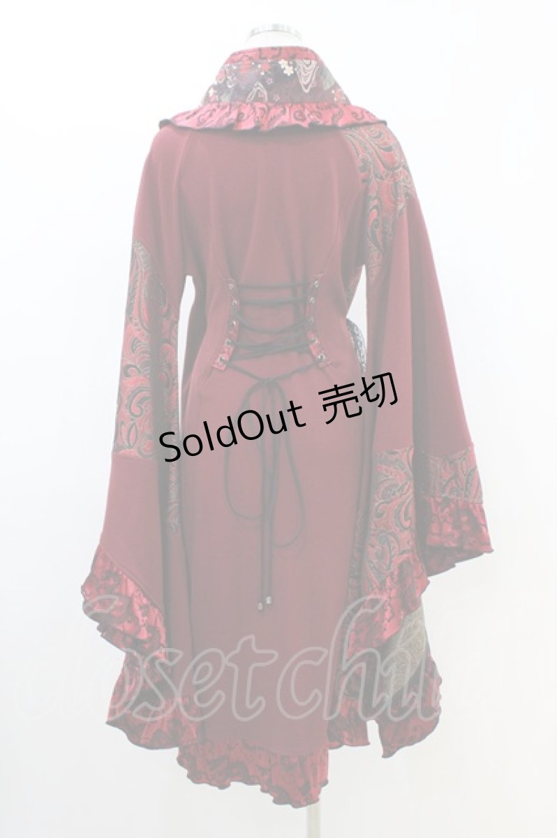 画像2: Qutie Frash / フリル着物カーディガン  赤 H-26-04-25-015-QU-TO-AK-ZH (2)