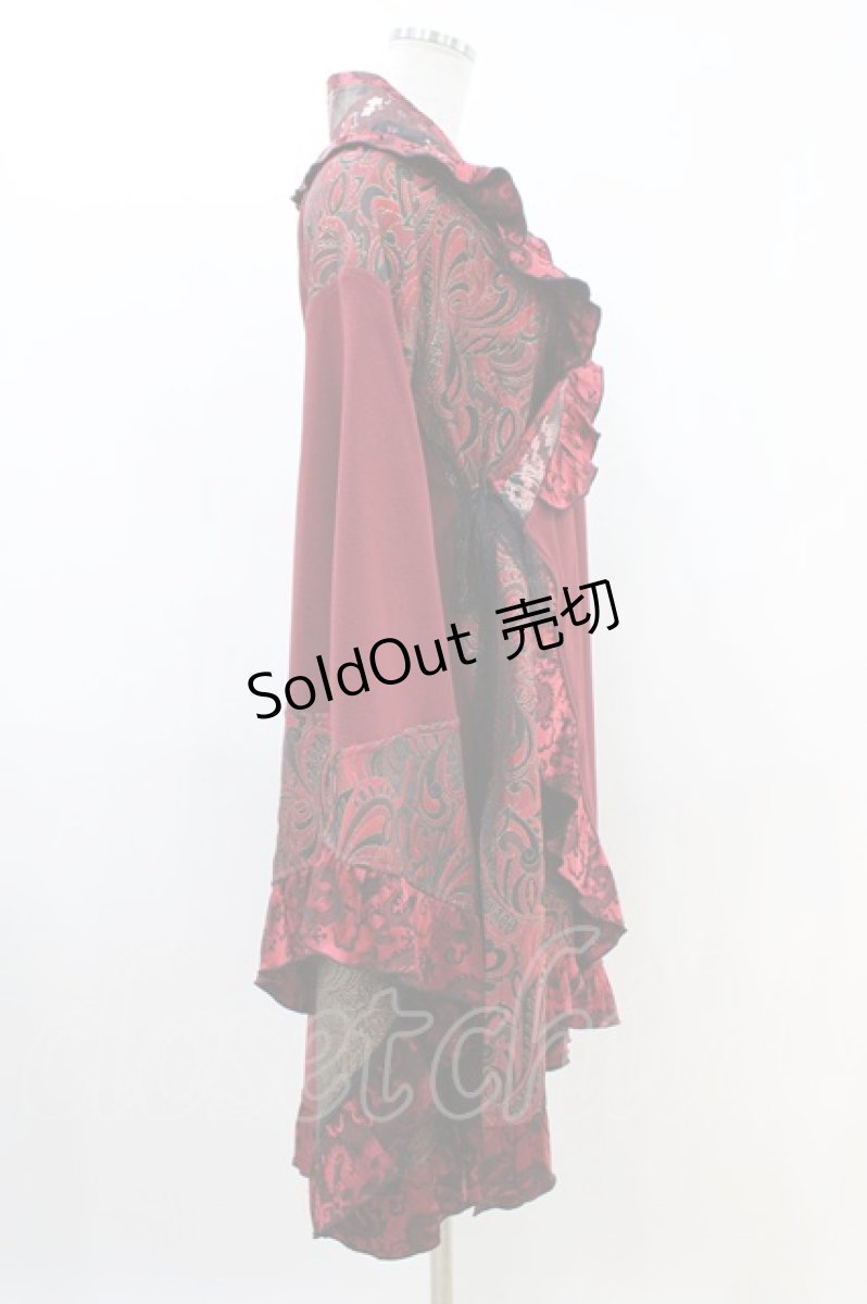 画像3: Qutie Frash / フリル着物カーディガン  赤 H-26-04-25-015-QU-TO-AK-ZH (3)