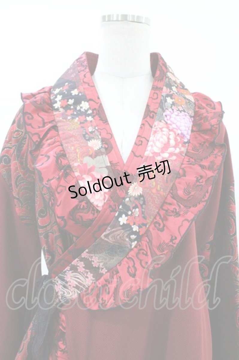 画像4: Qutie Frash / フリル着物カーディガン  赤 H-26-04-25-015-QU-TO-AK-ZH (4)