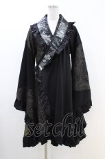 画像1: Qutie Frash / フリル着物カーディガン  黒 H-26-04-25-016-QU-TO-AK-ZH (1)