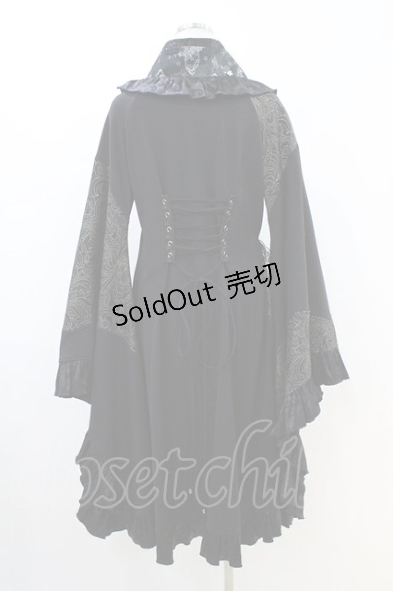 画像2: Qutie Frash / フリル着物カーディガン  黒 H-26-04-25-016-QU-TO-AK-ZH (2)