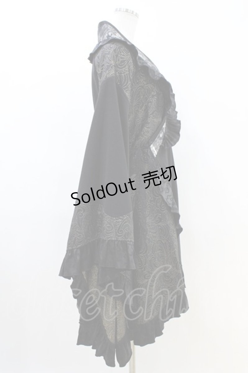 画像3: Qutie Frash / フリル着物カーディガン  黒 H-26-04-25-016-QU-TO-AK-ZH (3)