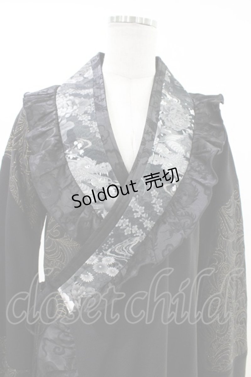 画像4: Qutie Frash / フリル着物カーディガン  黒 H-26-04-25-016-QU-TO-AK-ZH (4)