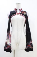 画像1: Ozz oneste / 和チャイナショートボレロ  黒 H-26-04-25-017-OO-TO-KB-ZH (1)