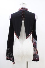 画像2: Ozz oneste / 和チャイナショートボレロ  黒 H-26-04-25-017-OO-TO-KB-ZH (2)