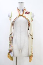 画像1: Ozz oneste / 椿刺繍ショートボレロ  生成 H-26-04-25-018-OO-TO-KB-ZH (1)