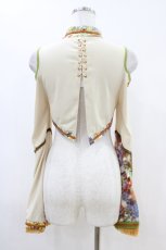 画像2: Ozz oneste / 椿刺繍ショートボレロ  生成 H-26-04-25-018-OO-TO-KB-ZH (2)