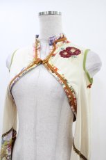 画像4: Ozz oneste / 椿刺繍ショートボレロ  生成 H-26-04-25-018-OO-TO-KB-ZH (4)