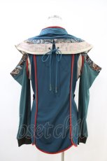 画像2: Ozz oneste / 和チャイナ2Wayカットソー  グリーン H-26-04-25-019-OO-TO-KB-ZH (2)