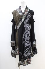 画像1: Qutie Frash / 肩あき着物カーディガン  黒 H-26-04-25-020-QU-TO-AK-ZH (1)