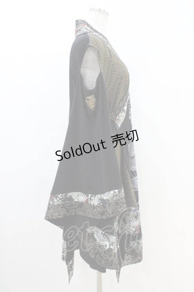 画像3: Qutie Frash / 肩あき着物カーディガン  黒 H-26-04-25-020-QU-TO-AK-ZH (3)