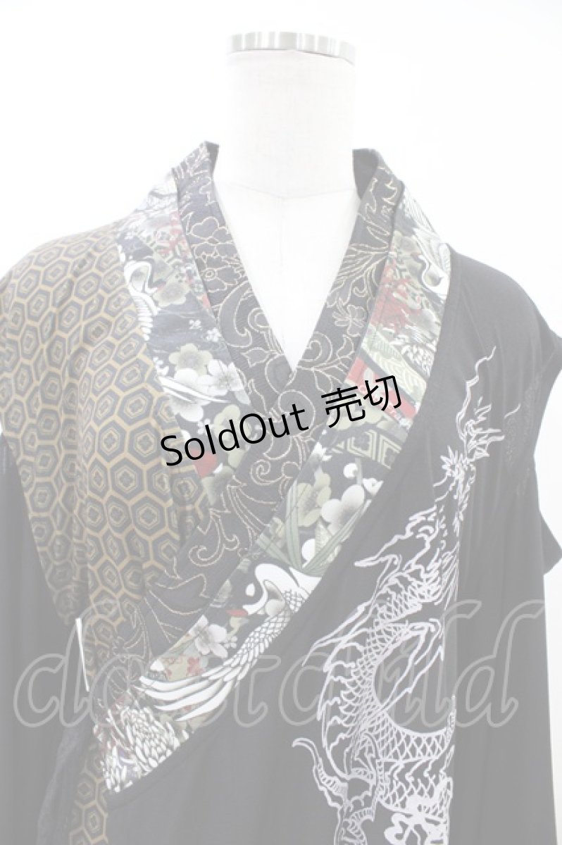 画像4: Qutie Frash / 肩あき着物カーディガン  黒 H-26-04-25-020-QU-TO-AK-ZH (4)