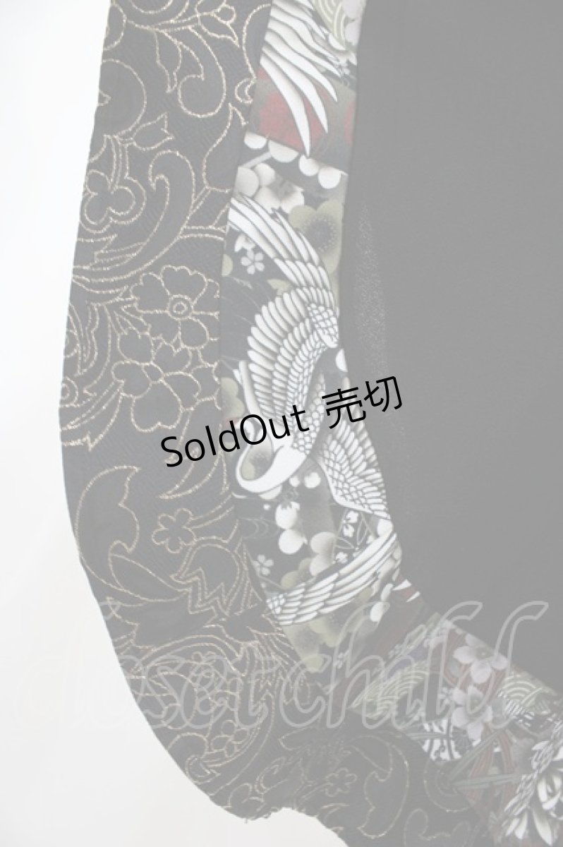 画像5: Qutie Frash / 肩あき着物カーディガン  黒 H-26-04-25-020-QU-TO-AK-ZH (5)