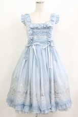 画像1: PickPink（海外ロリータブランド） / ジャンパースカートセット XXL サックス H-26-04-26-001-PU-OP-NS-ZH (1)