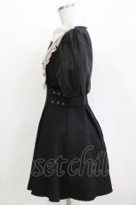 画像2: Rojita / シアーパフスリーブワンピース Free ブラック/ピンク H-26-04-26-029-LO-OP-NS-ZH (2)