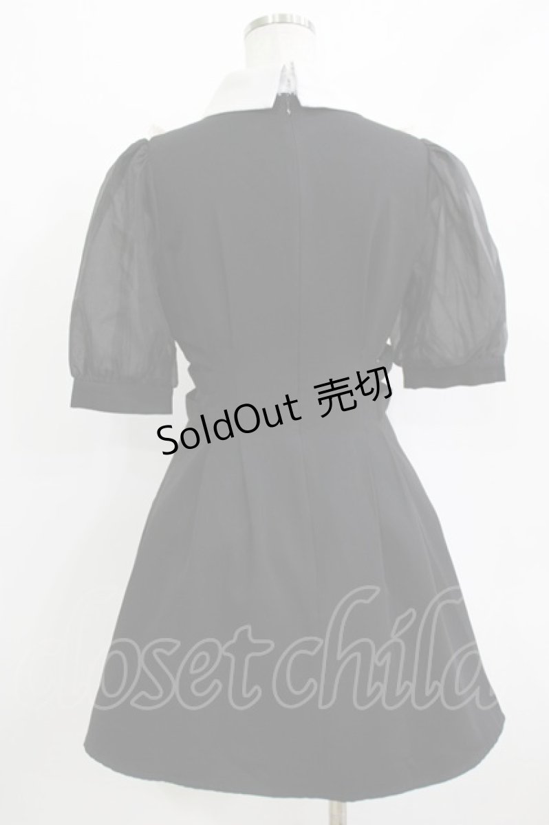 画像3: Rojita / シアーパフスリーブワンピース Free ブラック/ピンク H-26-04-26-029-LO-OP-NS-ZH (3)