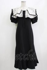 画像1: An MILLE / パネル襟マーメイドワンピース Free ブラック H-26-04-26-031-EL-OP-NS-ZH (1)