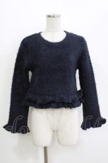 画像1: evelyn / フリルニットトップス Free ネイビー H-26-04-26-036-LO-TO-NS-ZH (1)