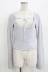 画像1: AND MARY / Silk ribbon tops Free ice blue H-26-04-26-040-PU-TO-NS-ZH (1)