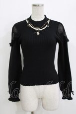 画像1: LIZ LISA / ネックレス付リブニットトップス Free ブラック H-26-04-26-042-LO-TO-NS-ZH (1)