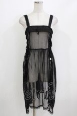 画像1: Medee（海外ロリータブランド） / ドットチュールエプロン L ブラック H-26-04-26-043-PU-OP-NS-ZH (1)