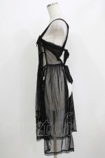 画像2: Medee（海外ロリータブランド） / ドットチュールエプロン L ブラック H-26-04-26-043-PU-OP-NS-ZH (2)