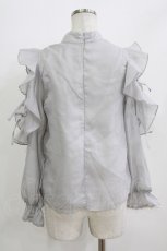 画像3: evelyn / 袖パールリボンフリルブラウス Free アイスグレー H-26-04-26-045-LO-BL-NS-ZH (3)