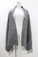 画像1: Jane Marple / ロゴエンブロイダリーのストール  グレー H-26-04-26-1001-JM-ZA-KB-ZH (1)