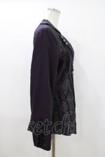画像2: Ozz Croce / レースアップZIPジャケット  紫 H-26-04-26-1028-OO-JA-KB-ZH (2)