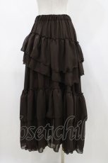 画像3: Sheglit / "Empress"ロングフリルスカート M 茶 H-26-04-26-1030-EL-SK-KB-ZH (3)