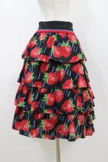 画像2: Jane Marple / Strawberry Meets Logoダンドールスカート  ブラック H-26-04-26-1011-JM-SK-KB-ZH (2)